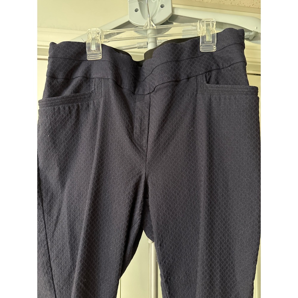 Maurices Womens Navy Blue Textured Pull On Stretch Dress Pants Size 18 REG - Picture 2 of 7